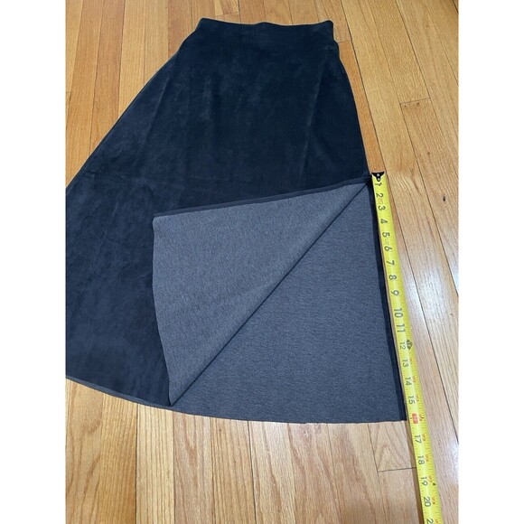 Evereve Level 99 Julia Faux Suede Midi Skirt Size XS Side Slit Modest Office NEW - Picture 8 of 16